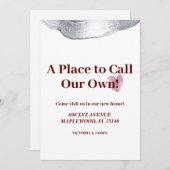 私たち自身の引っ越し祝いパーティーパーティーグリッター 招待状 (正面/裏面)