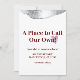 私たち自身の引っ越し祝いパーティーパーティーグリッター 招待状