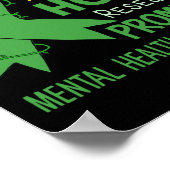 私たち衣服グリーンメンタルヘルス認識度サポートSqu ポスター (角)