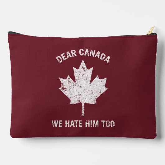 私たち親愛はカナダ彼が政治的抗議を嫌い アクセサリーポーチ (裏面)