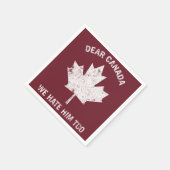 私たち親愛はカナダ彼が政治的抗議を嫌い スタンダードカクテルナプキン (角)