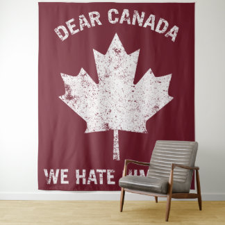 私たち親愛はカナダ彼が政治的抗議を嫌い タペストリー