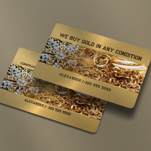 私たち買の金ゴールドは何でも 名刺