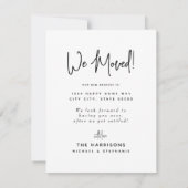 私たち買は新しい家の花の箱の新しい住所カード (裏面)