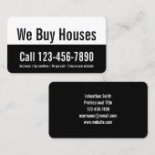 私たち買は黒と白のエテ実在ート投資家を持つ 名刺 (正面/裏面)