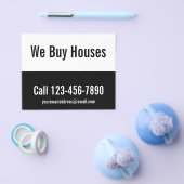 私たち買は黒と白のプロモーションテンプレート チラシ (シングル)