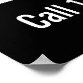 私たち買は黒と白のプロモーションテンプレート ポスター (角)