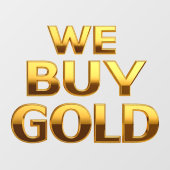 私たち買金ゴールド大切金属店 ウィンドウサイン (シート)