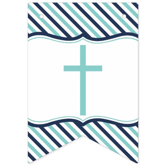 私たち賛美の息子のバナー、海軍、アクア バンティングフラッグ (第1の旗)