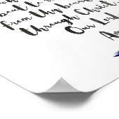 私たち賛美、ああ主よ、グレースは食事の前に壁の芸術 ポスター (角)