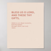 私たち賛美、ああ主よ、恵み前の食事の祈りの言葉ポステ ポスター (正面)