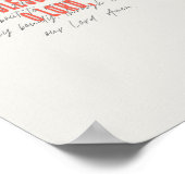 私たち賛美、ああ主よ、恵み前の食事の祈りの言葉ポステ ポスター (角)