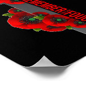 私たち赤い忘れポピーの花Usaメモリアル ポスター (角)