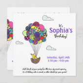 私たち遠くには、誕生日パーティーの招待状 招待状 (正面/裏面)