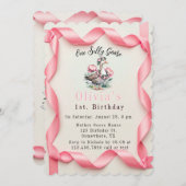 私たち間抜けのガチョウは女の子の誕生会を開く 招待状 (正面/裏面)