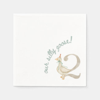 私たち間抜けのガチョウ2nd誕生日ナプキン スタンダードカクテルナプキン