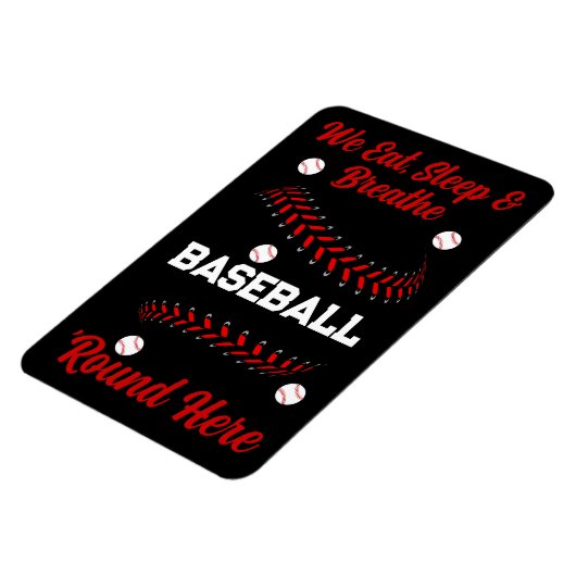 私たち食べは、ここで寝て野球を呼吸する マグネット (左側)