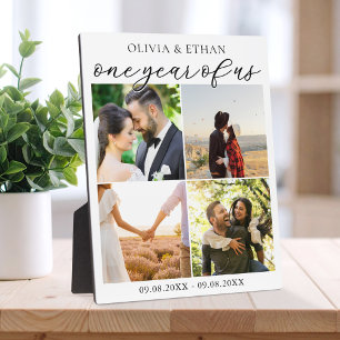私たち1年の写真コラージュ 結婚記念日 フォトプラーク