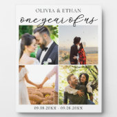 私たち1年の写真コラージュ 結婚記念日 フォトプラーク (正面)