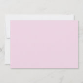 私たち3フクロウ家族ピンクの赤ちゃんシャワー招待 招待状 (裏面)