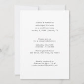 私たち しました 私たち 駆け落ちしました シンプル エレガント 写真 普通 招待状 (裏面)