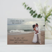 私たち、ついに結婚しました！ 結婚報告 招待状 (スタンド正面)