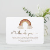 私たち、もう待ちきれないよ ボーホー テディベアのおもちゃ サンキューカード (スタンド正面)