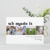 私たち、やってみた！｜ホリデー・ニューイヤーズ・フォトカード 招待状 (スタンド正面)