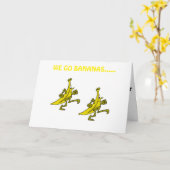 私たち(バナナ)はあなたの家の上にバナナを運ぶ**新しい家** カード (黄色い花)