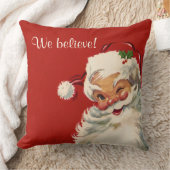 「私たち」信じのヴィンテージすてきサンタクロース クッション (ブランケット)