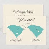 私たち、引っ越しました！州から州へのお知らせ２　SC 案内状 (正面/裏面)