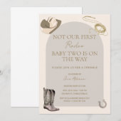 私たち/彼女にとって初めてのロデオじゃないベイビースプリンカル招待状 招待状 (正面/裏面)