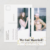 「私たち」得の発結婚表はがき 案内ポストカード (正面/裏面)