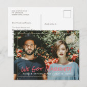 「私たち」得の発結婚表はがき 案内ポストカード (正面/裏面)