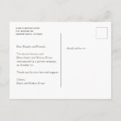 「私たち」得の発結婚表はがき 案内ポストカード (裏面)