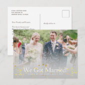 「私たち」得の発結婚表はがき 案内ポストカード (正面/裏面)
