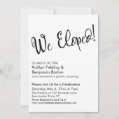 私たち、秘密結婚しました！　カジュアルな結婚後お祝い投稿 招待状 (正面)