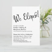 私たち、秘密結婚しました！　カジュアルな結婚後お祝い投稿 招待状 (スタンド正面)