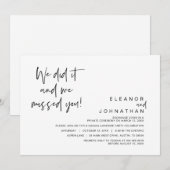 私たち、結婚しました！あなたたちを恋しく思う、結婚記念パーティー 招待状 (正面/裏面)