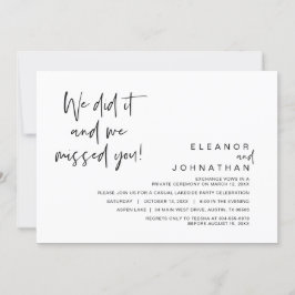 私たち、結婚しました！あなたたちを恋しく思う、結婚記念パーティー 招待状