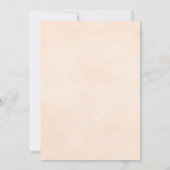 私たち、誓います！エレガントなパレピーチのローズにロマンチックなウェディング 招待状 (裏面)