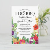 私たち、BBQ カップルシャワープレtty アロハ フラワーリクエスト 招待状 (スタンド正面)