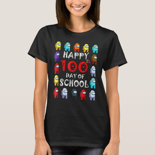 私たちGaの間の幸せな100日の学校子供への Tシャツ (正面)
