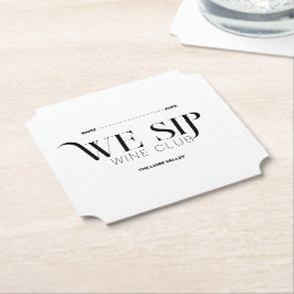 私たちSIPワインクラブカスタムクレスト洗練 ペーパーコースター