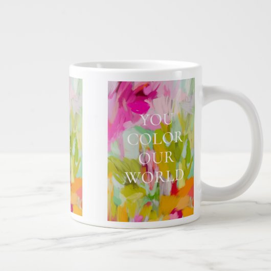 私たモダンちカラフルは愛する母の日のマグカップ ジャンボコーヒーマグカップ (右)