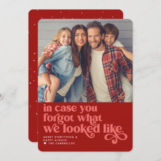 私た忘れちは |クリスマスフォト シーズンカード (正面/裏面)