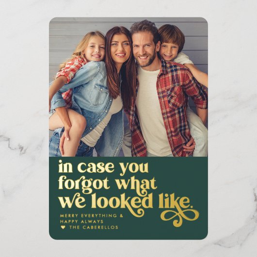 私た忘れちは |クリスマスフォト 箔シーズンカード (正面)