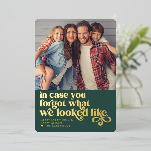 私た忘れちは |クリスマスフォト 箔シーズンカード (立ち正面)