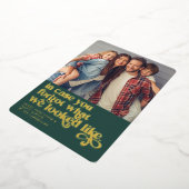 私た忘れちは |クリスマスフォト 箔シーズンカード (回転した状態)