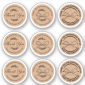 私た感謝していち、クラフト9ビジネスとショッピングのためにあなた シール (正面)